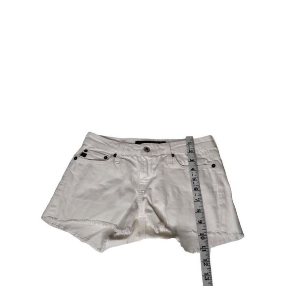 Big Star 1974 Jean Shorts Women Sz 26 Alex Mid Rise Fit White Cut Off Western - Picture 4 of 6